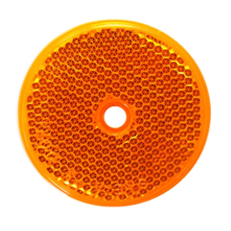 2" Round Amber Reflector - Screw On