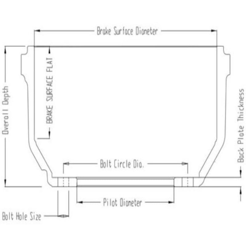 Brake Drum (62200F) 52020-01