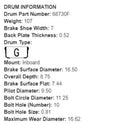 Brake Drum (68958F) 3136A