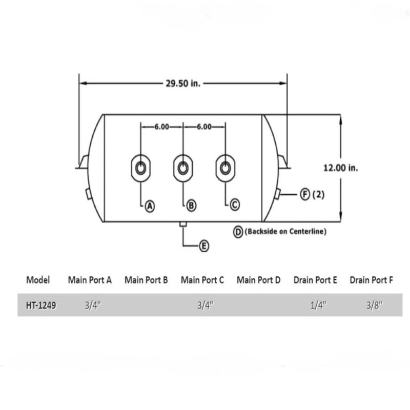 AIR TANK 12"DIA HT-1249