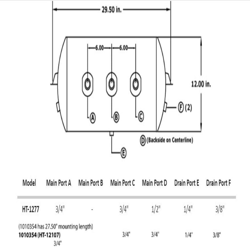 AIR TANK 12" DIA HT-1277