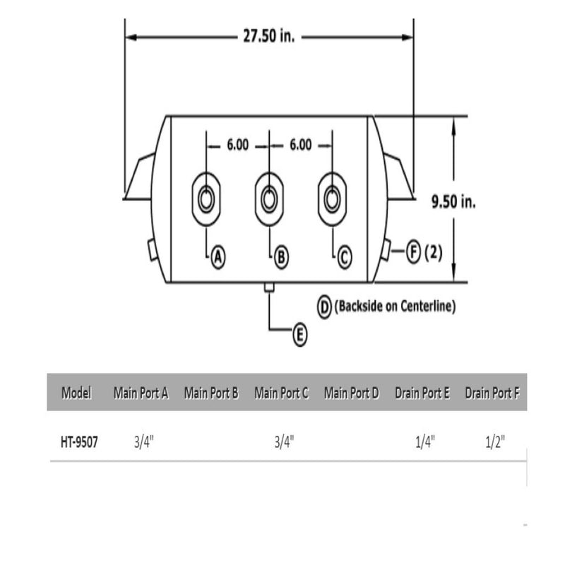 AIR TANK 9.5" DIA HT-9507