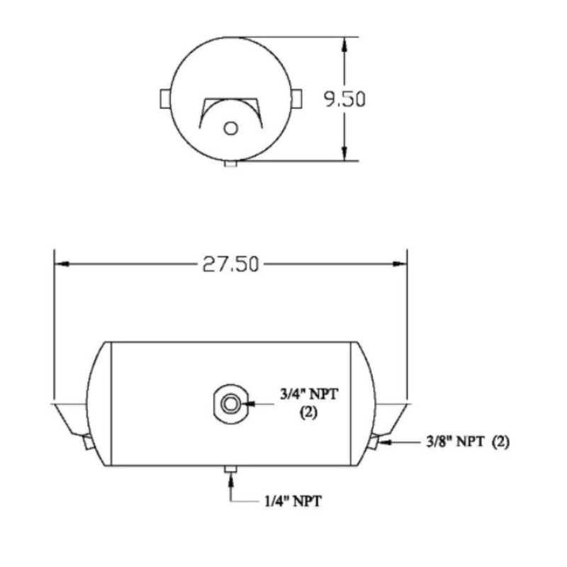 AIR TANK 9.5" DIA HT-9508