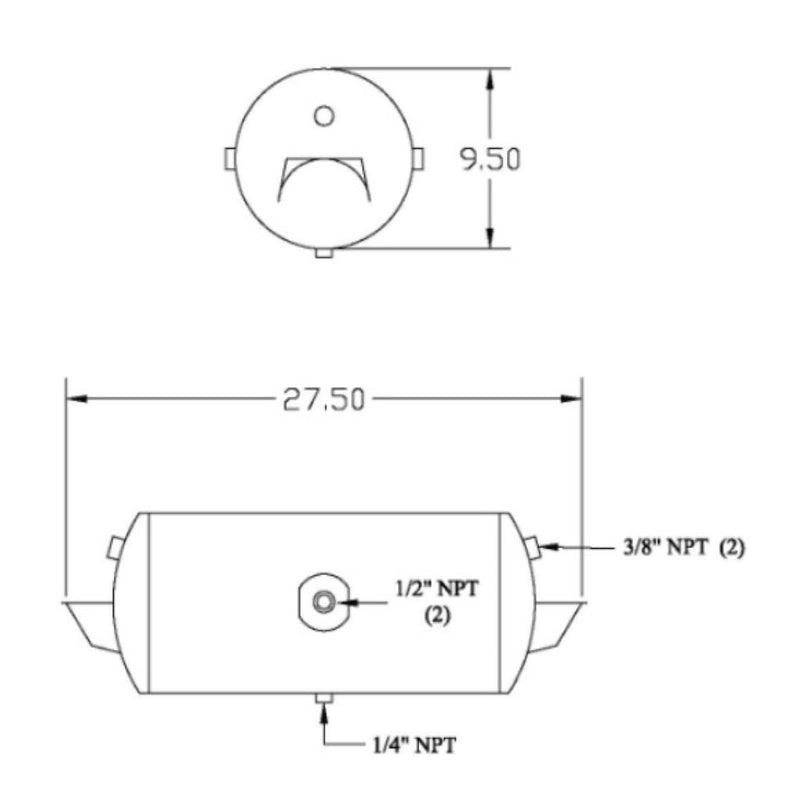 AIR TANK 9.5" DIA HT-9575